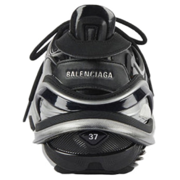 Balenciaga Metallic Black Sneakers Tyrex - Picture 1 of 5